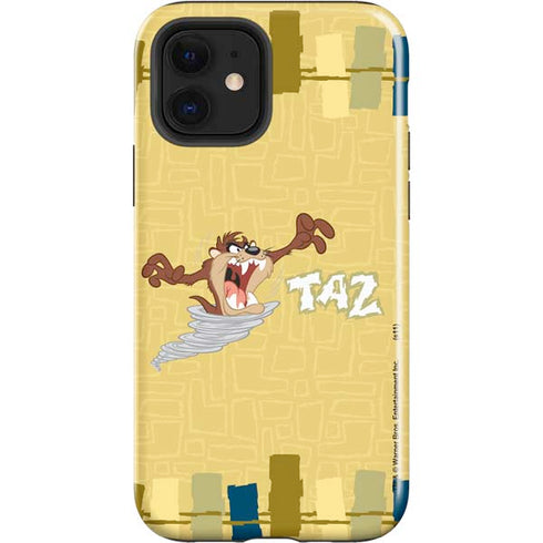 Looney Tunes Tasmanian Devil Swirl Cream iPhone 12 Impact Case