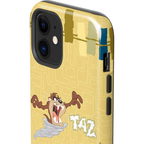 Looney Tunes Tasmanian Devil Swirl Cream iPhone 12 Impact Case