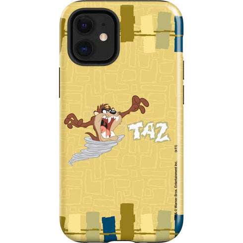 Looney Tunes Tasmanian Devil Swirl Cream iPhone 12 Mini Impact Case