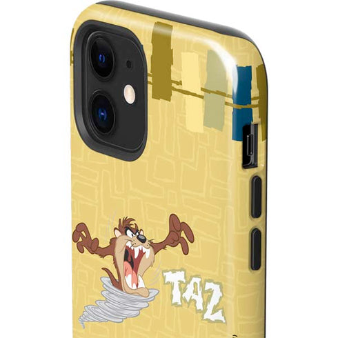 Looney Tunes Tasmanian Devil Swirl Cream iPhone 12 Mini Impact Case