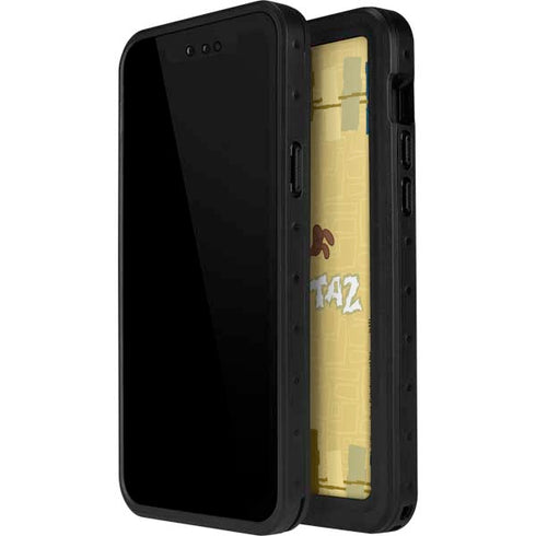 Looney Tunes Tasmanian Devil Swirl Cream iPhone 12 Mini Waterproof Case