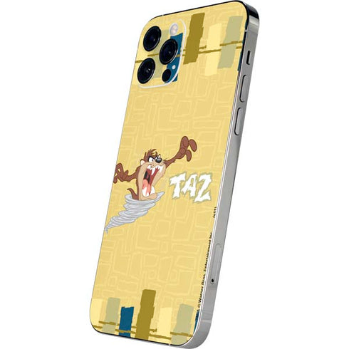Looney Tunes Tasmanian Devil Swirl Cream iPhone 12 Pro Skin