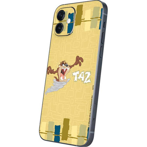Looney Tunes Tasmanian Devil Swirl Cream iPhone 12 Skin
