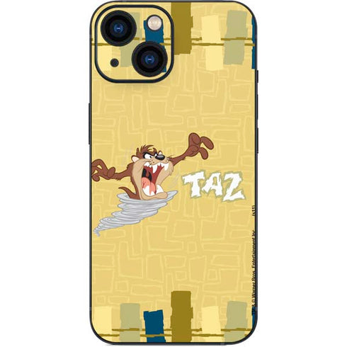 Looney Tunes Tasmanian Devil Swirl Cream iPhone 13 Mini Skin