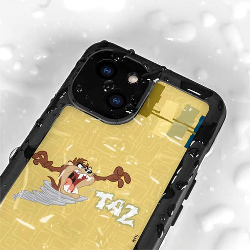 Looney Tunes Tasmanian Devil Swirl Cream iPhone 13 Mini Waterproof Case