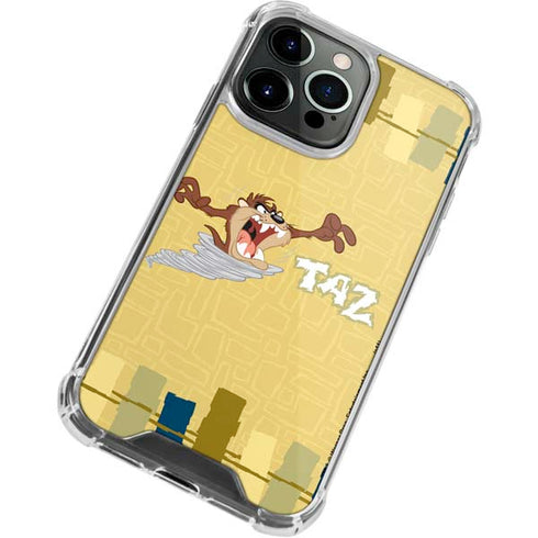 Looney Tunes Tasmanian Devil Swirl Cream iPhone 13 Pro Clear Case