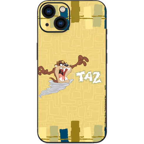 Looney Tunes Tasmanian Devil Swirl Cream iPhone 13 Skin