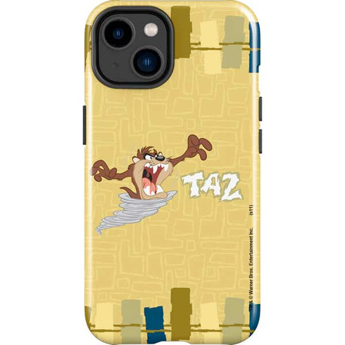 Looney Tunes Tasmanian Devil Swirl Cream iPhone 14 Plus Impact Case