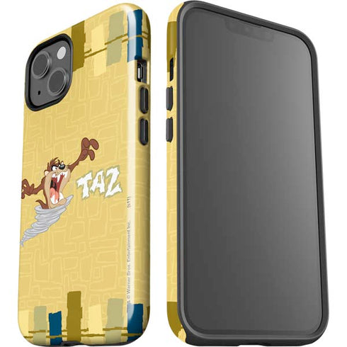 Looney Tunes Tasmanian Devil Swirl Cream iPhone 15 Impact Case