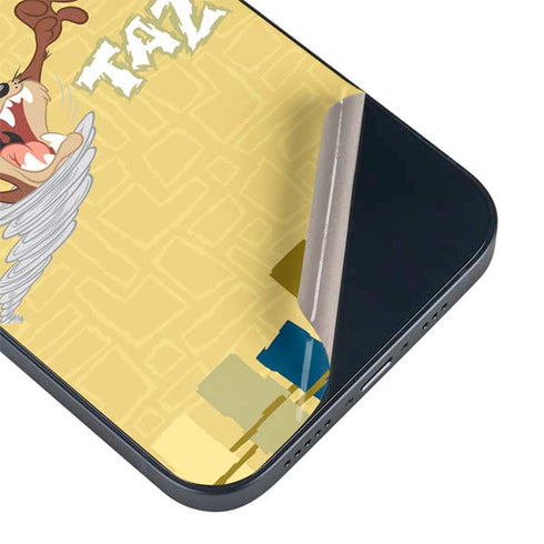Looney Tunes Tasmanian Devil Swirl Cream iPhone 15 Plus Skin