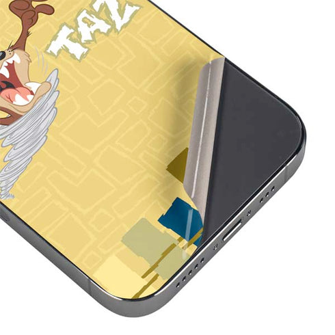 Looney Tunes Tasmanian Devil Swirl Cream iPhone 14 Pro Max Skin