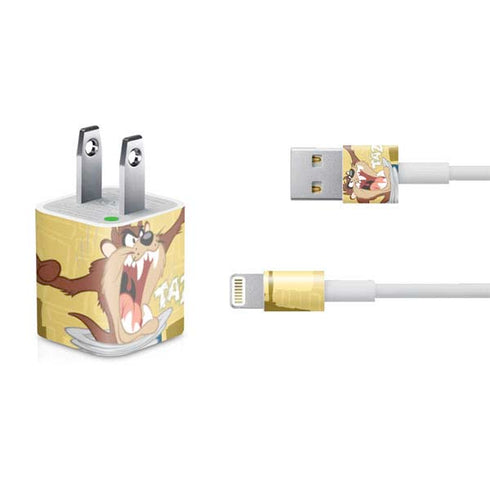 Looney Tunes Tasmanian Devil Swirl Cream iPhone Charger (5W USB) Skin