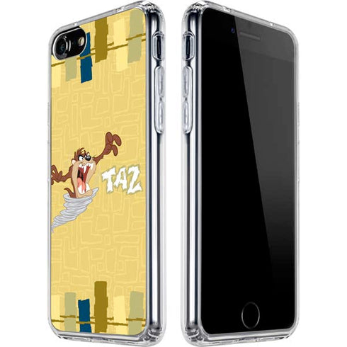Looney Tunes Tasmanian Devil Swirl Cream iPhone SE (2nd & 3rd Gen) Clear Case