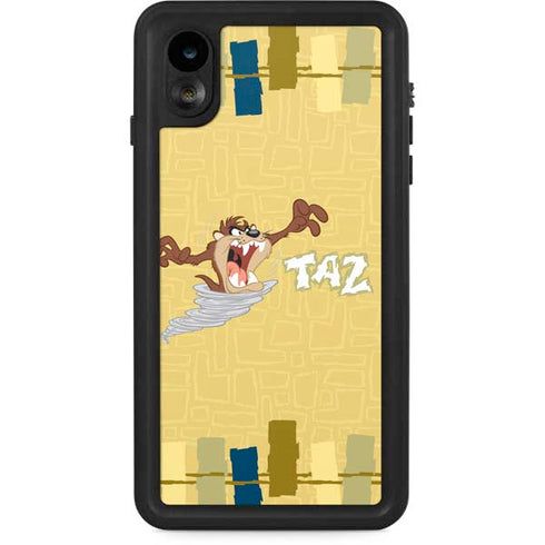 Looney Tunes Tasmanian Devil Swirl Cream iPhone XR Waterproof Case