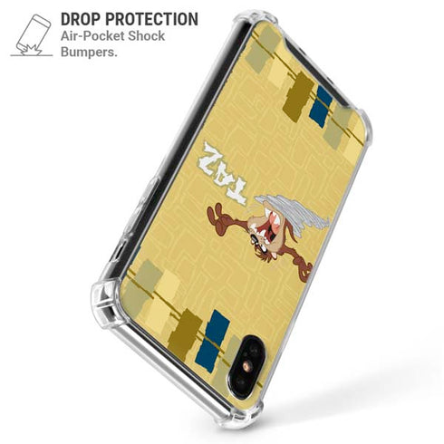 Looney Tunes Tasmanian Devil Swirl Cream iPhone XS Max Clear Case