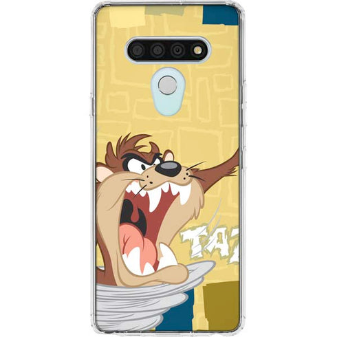 Looney Tunes Tasmanian Devil Swirl Cream LG Stylo 6 Clear Case