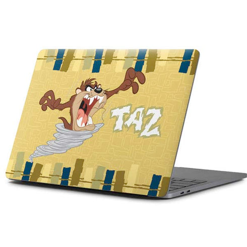 Looney Tunes Tasmanian Devil Swirl Cream Apple MacBook Pro 13-inch Skin