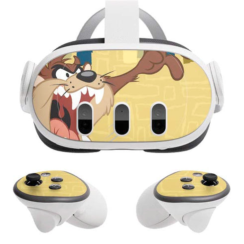 Looney Tunes Tasmanian Devil Swirl Cream Meta Quest 3 Skin