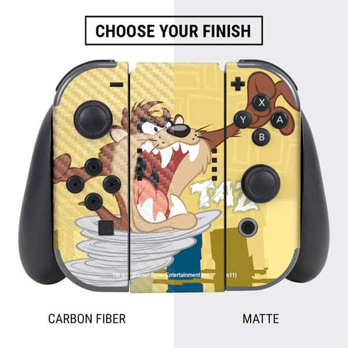 Looney Tunes Tasmanian Devil Swirl Cream Nintendo Switch Bundle Skin