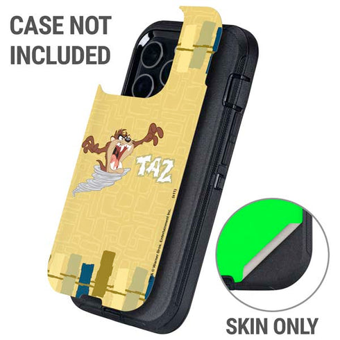 Looney Tunes Tasmanian Devil Swirl Cream Otterbox Defender iPhone Skin