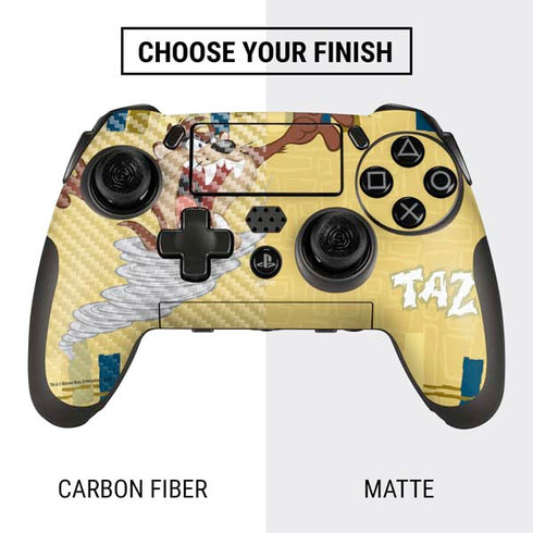 Looney Tunes Tasmanian Devil Swirl Cream PlayStation Scuf Vantage 2 Controller Skin