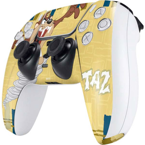 Looney Tunes Tasmanian Devil Swirl Cream PS5 Controller Skin