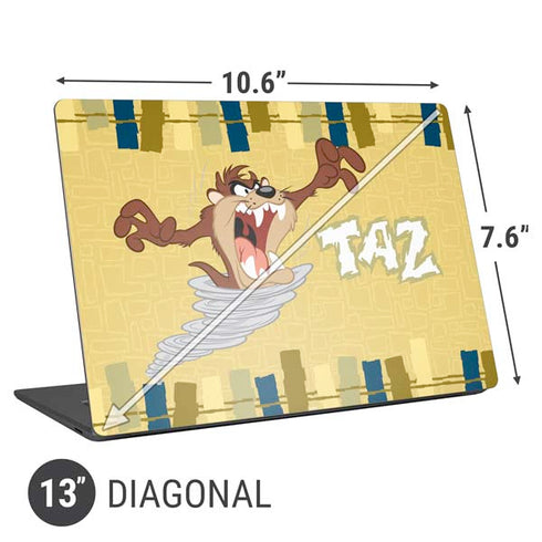 Looney Tunes Tasmanian Devil Swirl Cream Universal Laptop 13in (10.6 x 7.6in) Skin