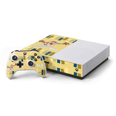 Looney Tunes Tasmanian Devil Swirl Cream Xbox One Skins