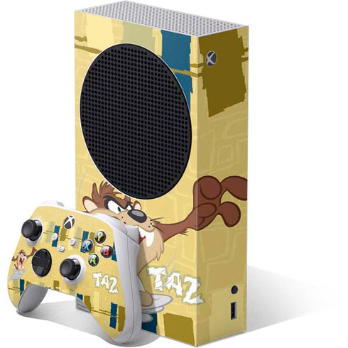 Looney Tunes Tasmanian Devil Swirl Cream Xbox Series S Bundle Skin