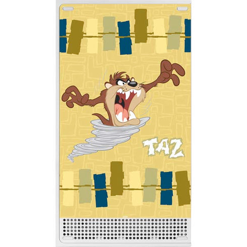Looney Tunes Tasmanian Devil Swirl Cream Xbox Series S Console Skin