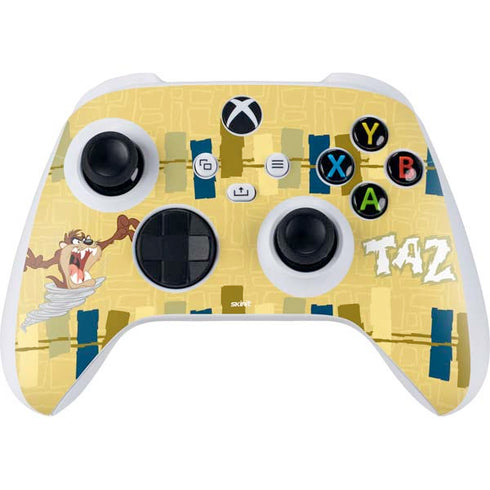Looney Tunes Tasmanian Devil Swirl Cream Xbox Series S Controller Skin