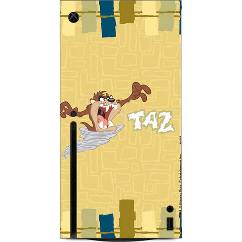 Looney Tunes Tasmanian Devil Swirl Cream Xbox Series X Console Skin