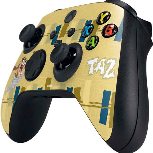 Looney Tunes Tasmanian Devil Swirl Cream Xbox Series X Controller Skin