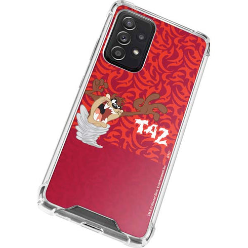 Looney Tunes Tasmanian Devil Swirl Galaxy A72 5G Clear Case