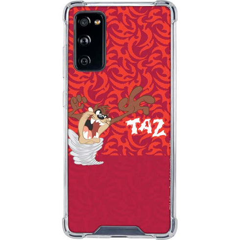 Looney Tunes Tasmanian Devil Swirl Galaxy S20 FE Clear Case