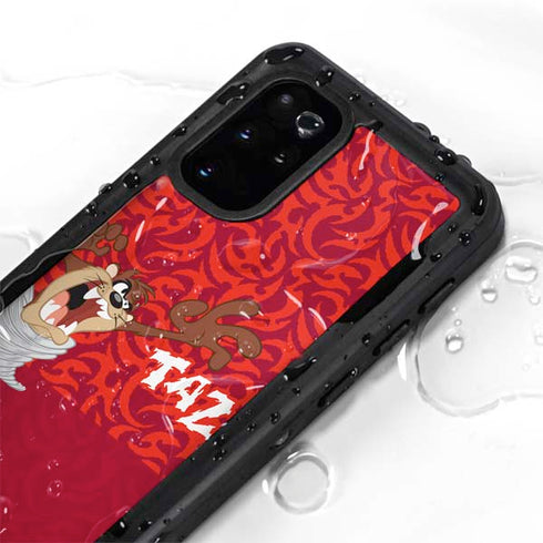 Looney Tunes Tasmanian Devil Swirl Galaxy S20 Plus Waterproof Case