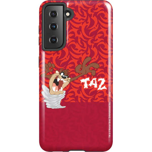 Looney Tunes Tasmanian Devil Swirl Galaxy S21 5G Pro Case