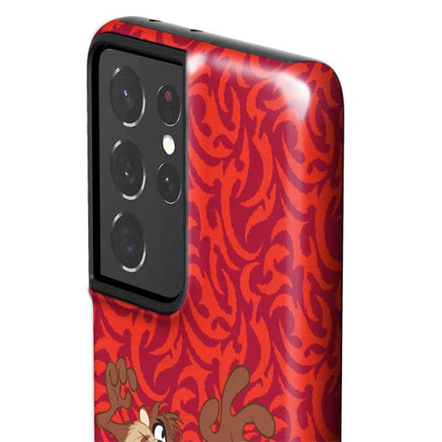 Looney Tunes Tasmanian Devil Swirl Galaxy S21 Ultra 5G Pro Case