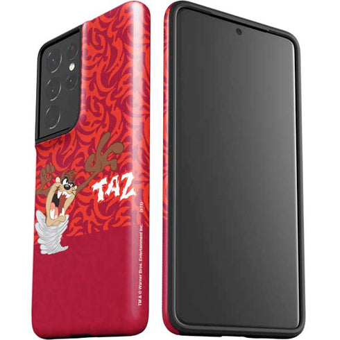 Looney Tunes Tasmanian Devil Swirl Galaxy S21 Ultra 5G Pro Case