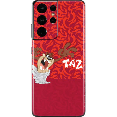 Looney Tunes Tasmanian Devil Swirl Galaxy S21 Ultra 5G Skin