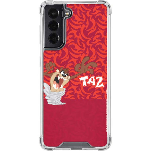 Looney Tunes Tasmanian Devil Swirl Galaxy S22 Clear Case