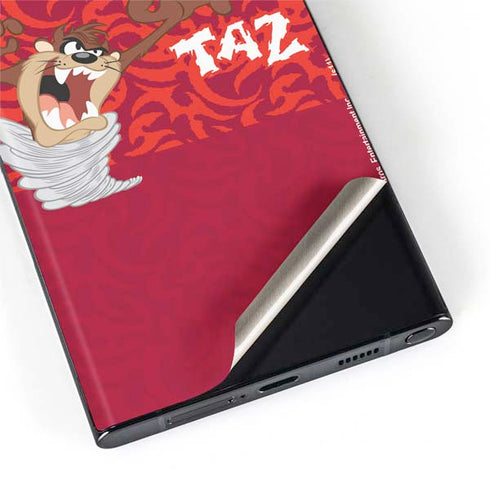 Looney Tunes Tasmanian Devil Swirl Galaxy S22 Ultra Skin