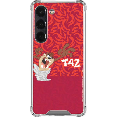 Looney Tunes Tasmanian Devil Swirl Galaxy S23 Clear Case