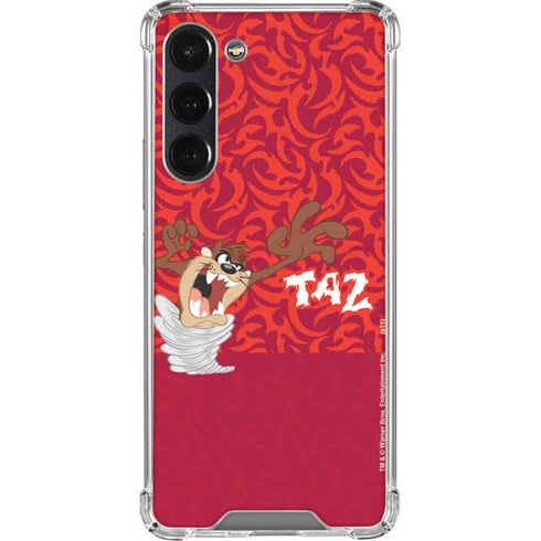 Looney Tunes Tasmanian Devil Swirl Galaxy S23 Plus Clear Case