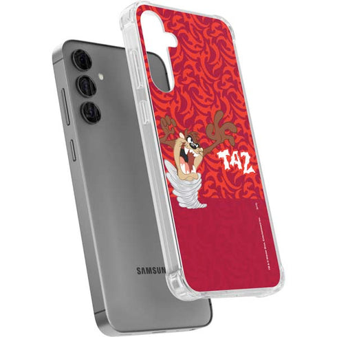 Looney Tunes Tasmanian Devil Swirl Galaxy S24 Plus Clear Case