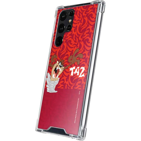 Looney Tunes Tasmanian Devil Swirl Galaxy S24 Ultra Clear Case