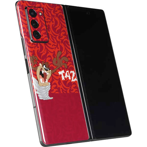 Looney Tunes Tasmanian Devil Swirl Galaxy Z Fold2 5G Skin