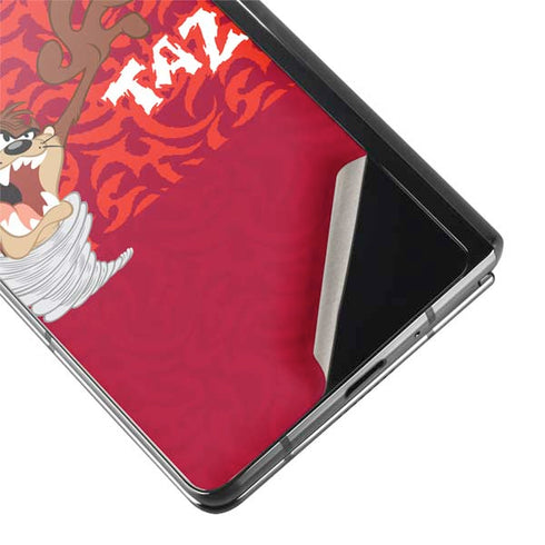 Looney Tunes Tasmanian Devil Swirl Galaxy Z Fold2 5G Skin