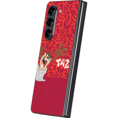 Looney Tunes Tasmanian Devil Swirl Galaxy Z Fold5 5G Skin