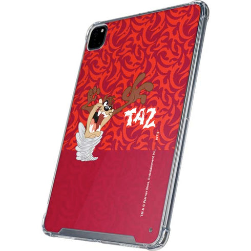Looney Tunes Tasmanian Devil Swirl iPad Pro 12.9in (2020) Clear Case